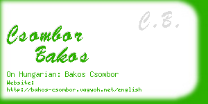 csombor bakos business card